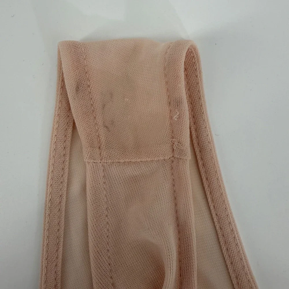 Birdy Grey Womens Blush Pink Pleated Chiffon Mesh Yoke Bridesmaid Dress Small
